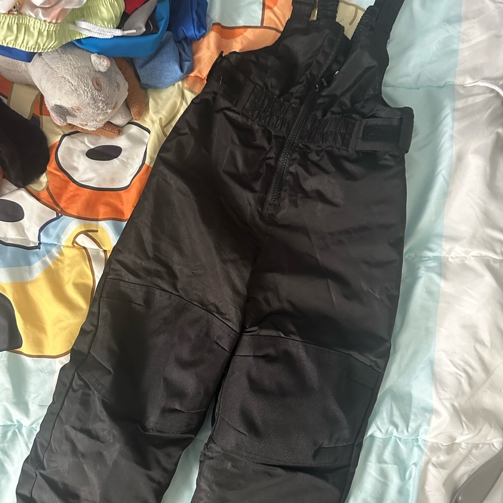 Black Snow Bib Overalls